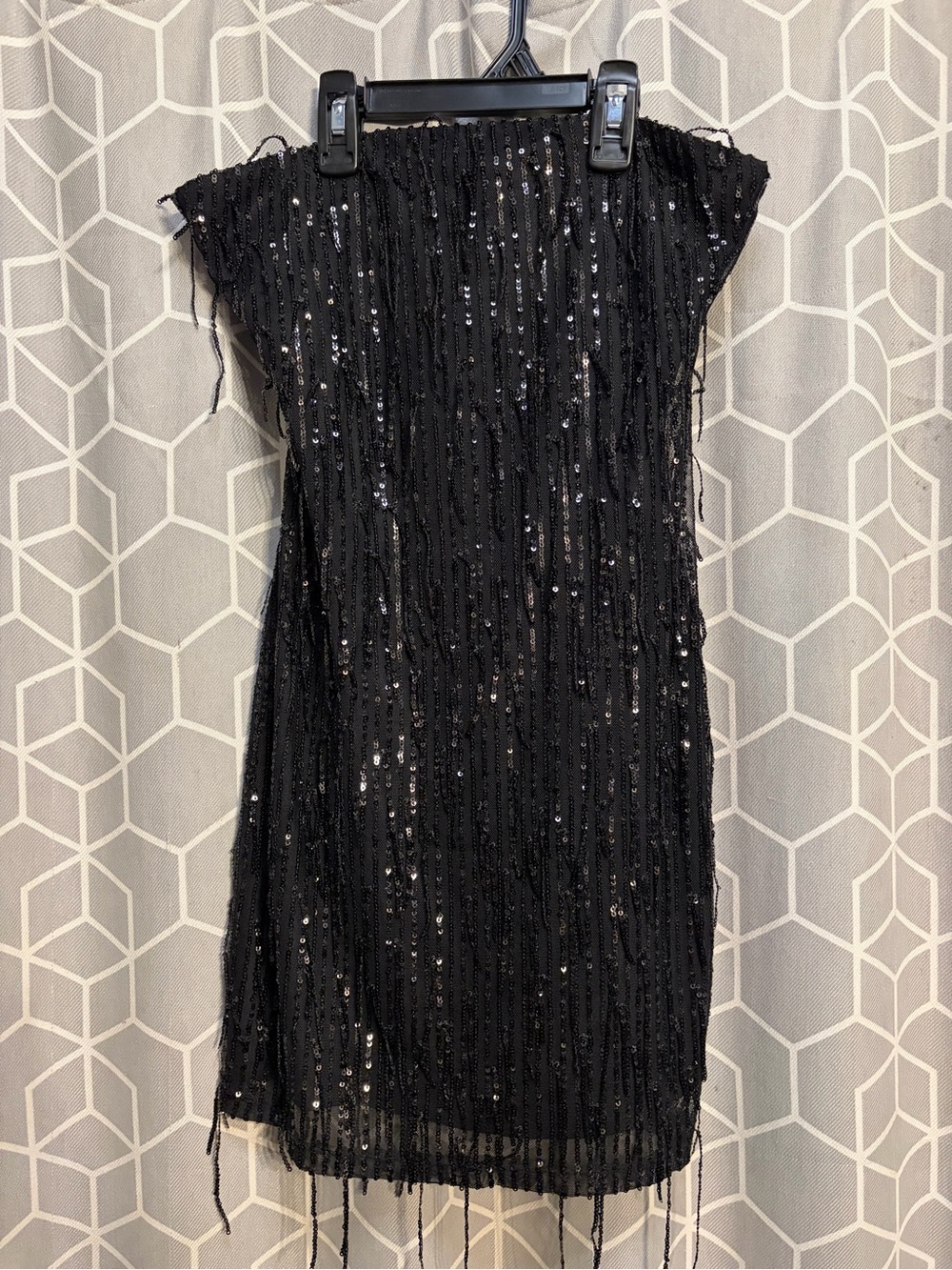 wild fable Black Sequin Fringe Mini Dress